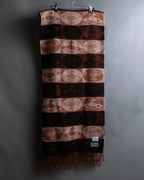 "Vivienne Westwood" Orb pattern fringe design 100% cashmere muffler