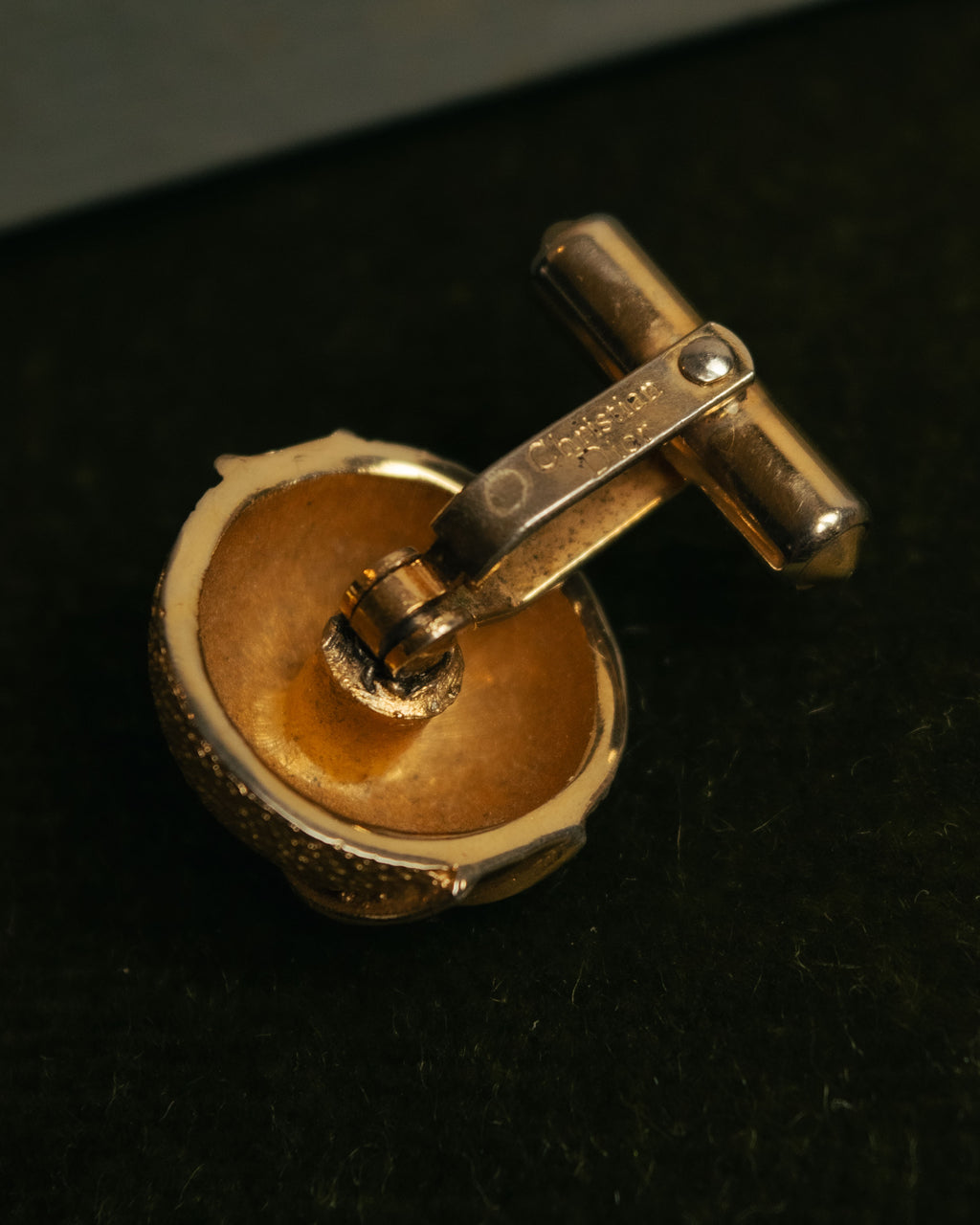 “Christian Dior” 80’s-90’s Textured dome cufflinks