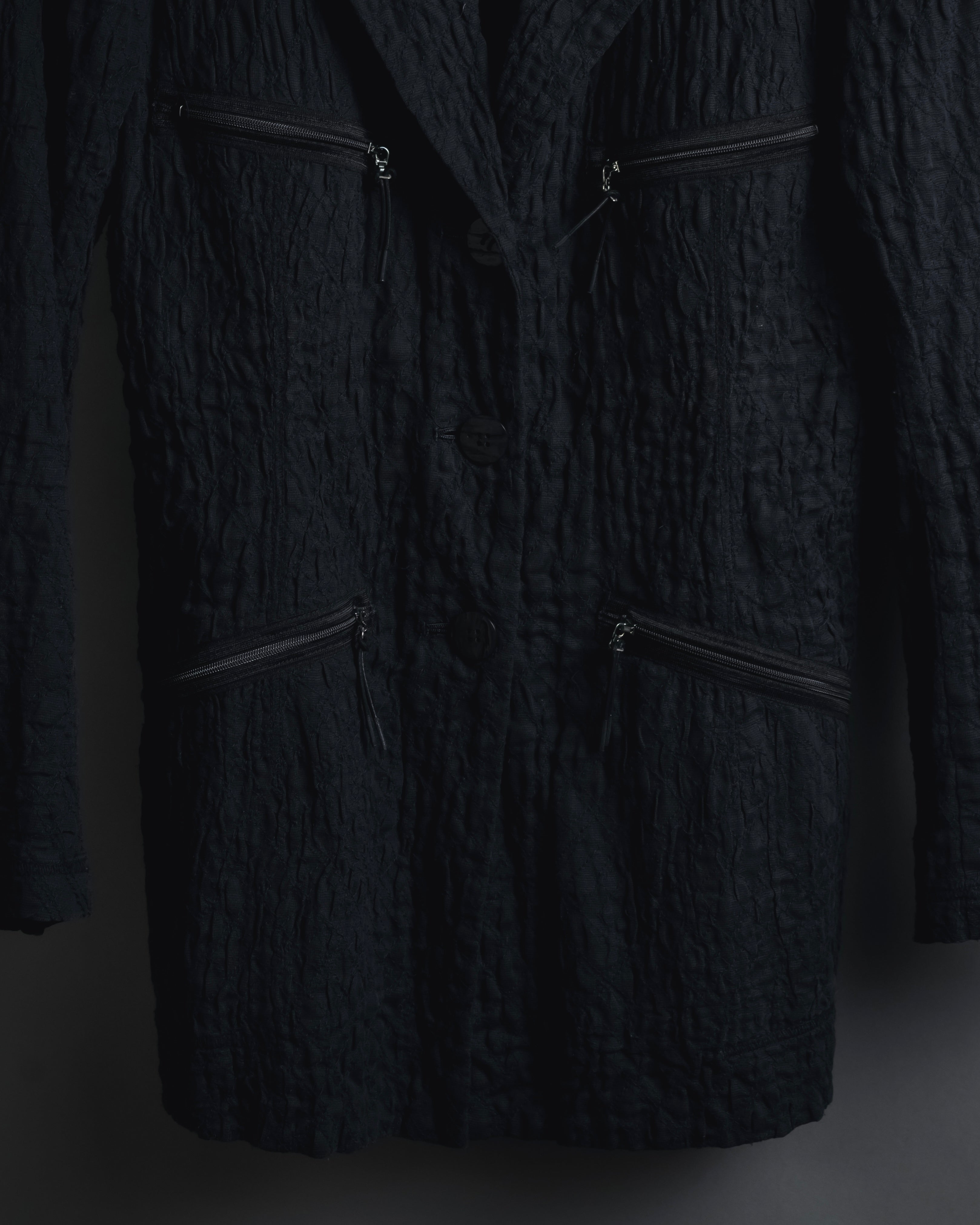 "ISSEY MIYAKE" 98SS Cotton shrunken tailored jacket