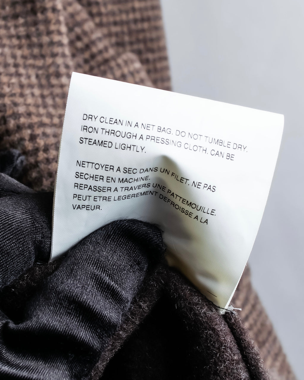 "COMME des GARCONS
HOMME DEUX" Brown checked pattern tailored jacket