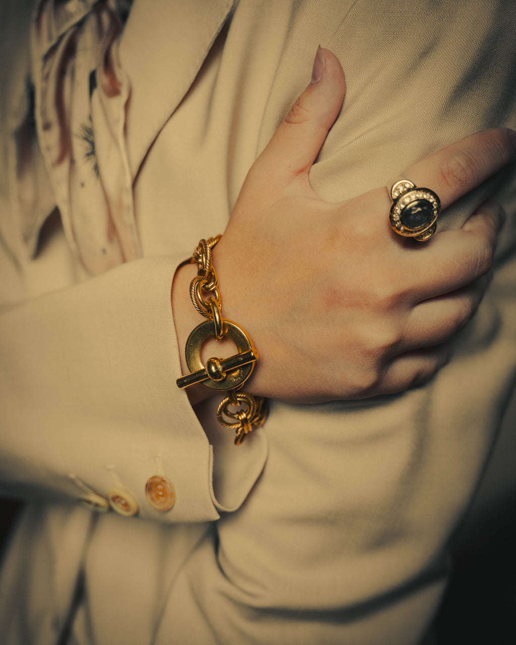 –SPECIAL– "CELINE" 90's Sculptural link bracelet