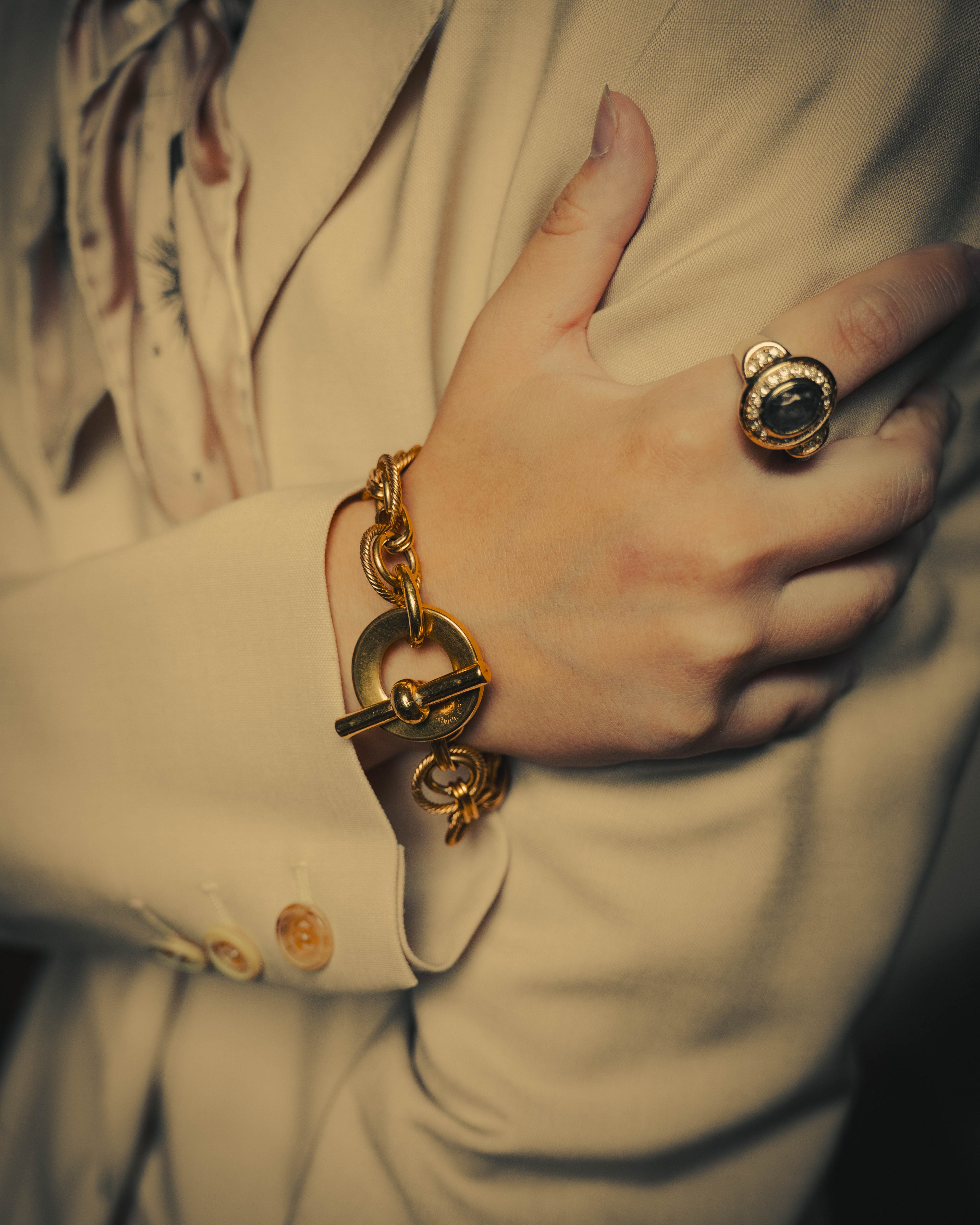 –SPECIAL– "CELINE" 90's Sculptural link bracelet