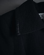 –SPECIALS– "LOEWE" 2017-2018 Minimal a-line calfskin piping coat