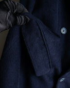 "BALENCIAGA" Peak lapel double-breasted chester coat