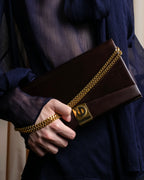 "Christian Dior" CD turn lock design chain shoulder bag