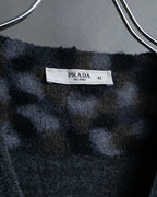 "PRADA" Camouflage pattern V-neck knit