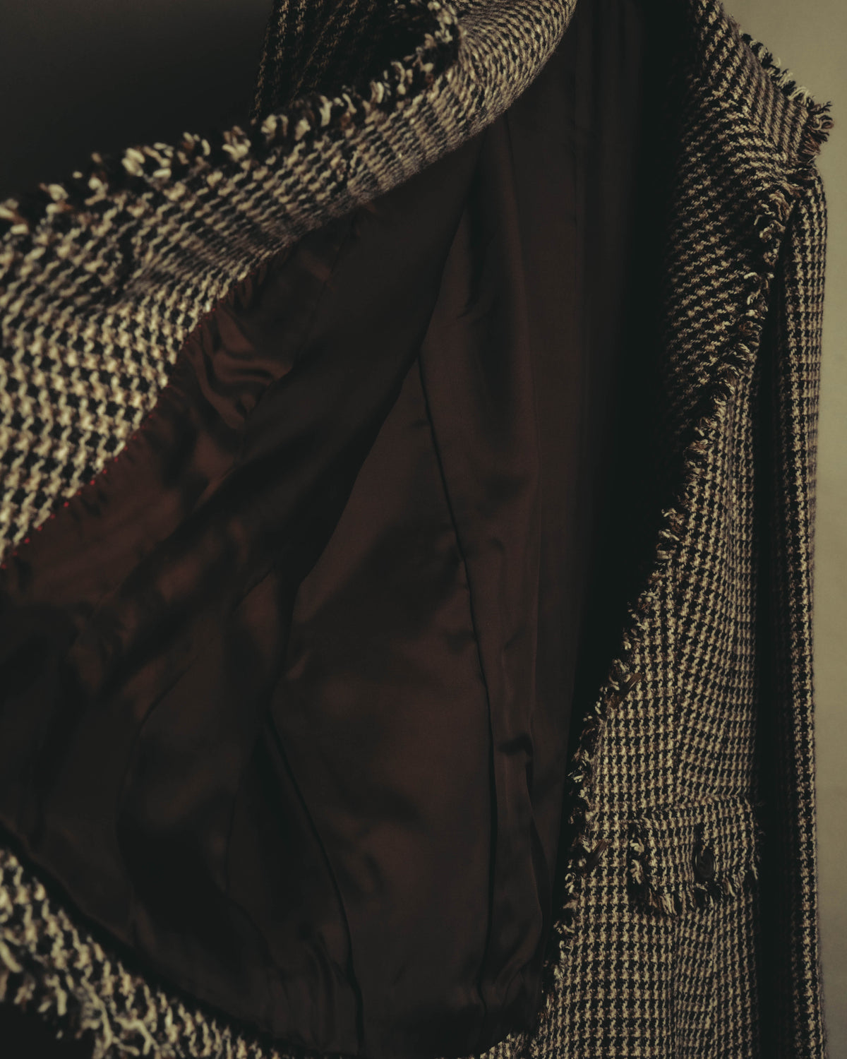 "BURBERRY LONDON" 00's-10's Fringed tweed blazer