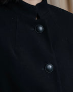 "HERMES" Darted shape no collar back zip jacket
