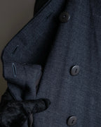 "Christian Dior" Front button design flare wool skirt