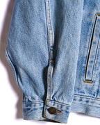 LEVI’S/ Oversized No Collar Denim Jacket Light Blue