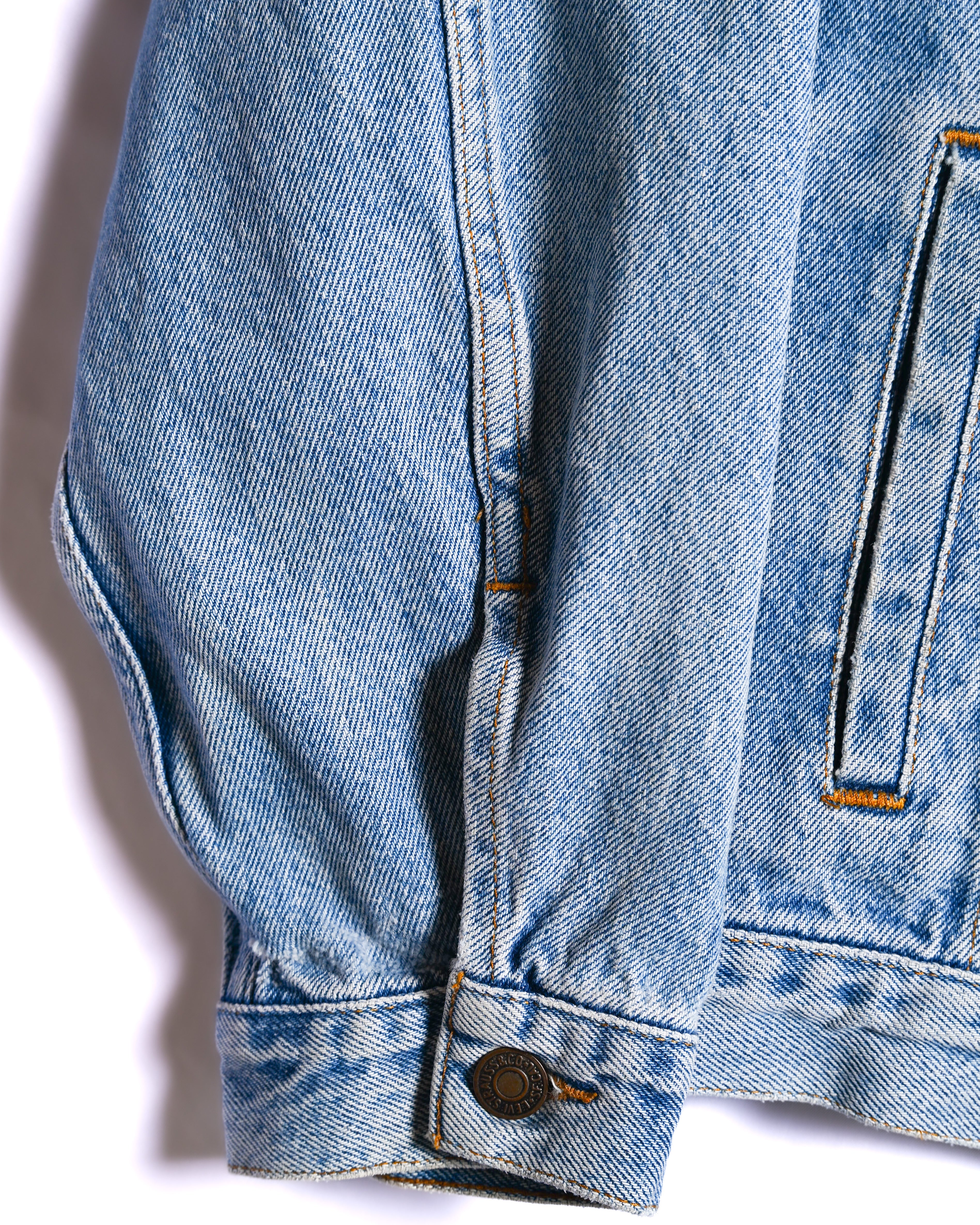 LEVI’S/ Oversized No Collar Denim Jacket Light Blue