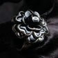 "2003's CHANEL" Camellia motif coco mark engraved ring