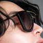 "PRADA" Oval square frame tortoiseshell sunglasses