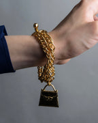 "Karl Lagerfeld" Bag charm mantel chain bracelet