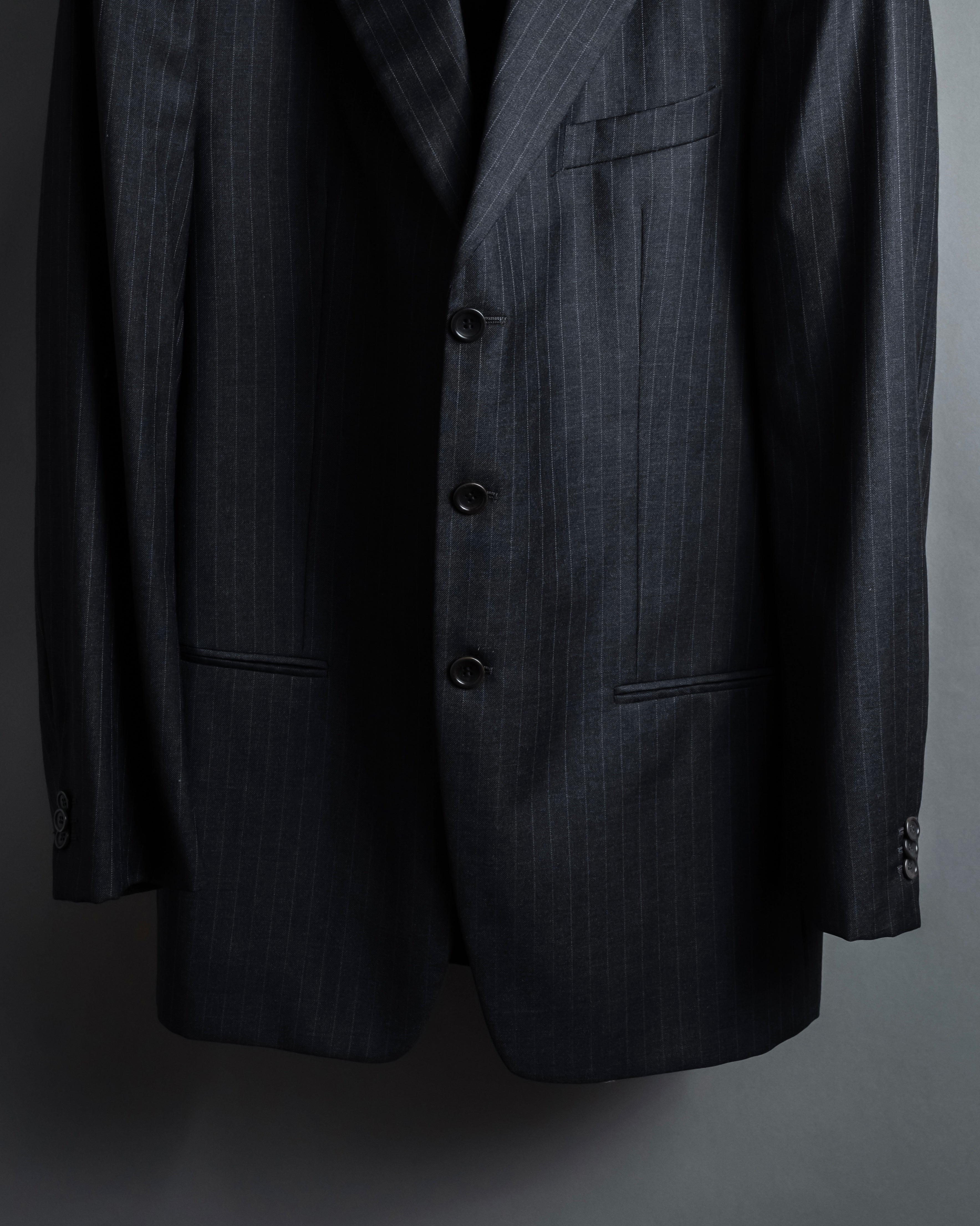 "ARMANI COLLEZIONI" Deep charcoal pinstripe set up