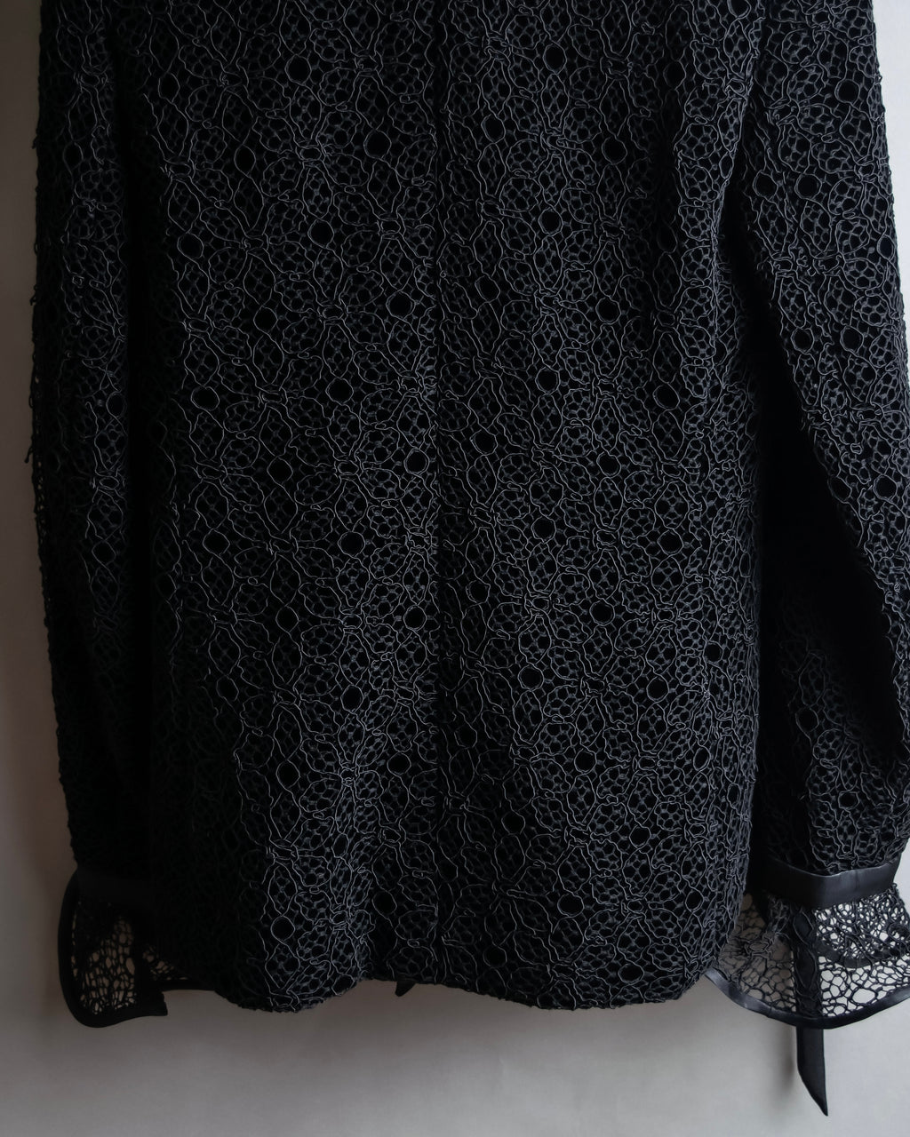 "JEAN-LOUIS SCHERRER" Lace frill design ribbon attached jacket