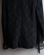 "JEAN-LOUIS SCHERRER" Lace frill design ribbon attached jacket