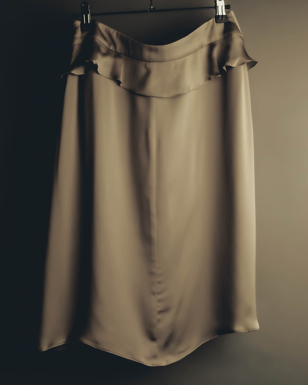 "GIORGIO ARMANI" 90's-00's Draped silk sleeveless top and skirt set
