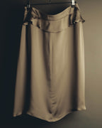 "GIORGIO ARMANI" 90's-00's Draped silk sleeveless top and skirt set
