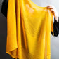 "PLEATS PLEASE ISSEY MIYAKE" Yellow orange color pleated stole