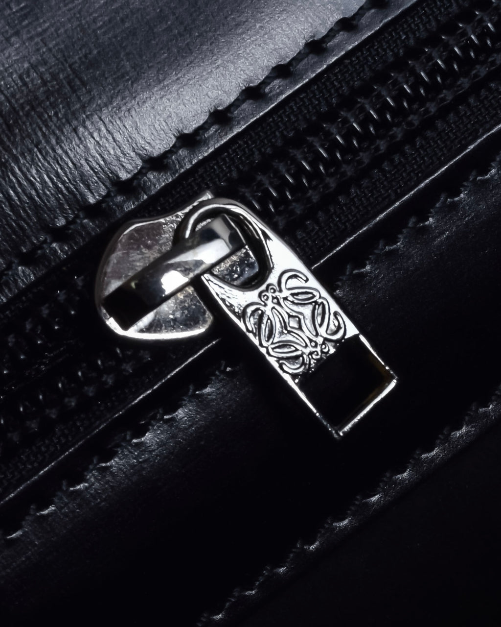 "LOEWE" Logo engraved leather briefcase bag