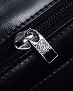 "LOEWE" Logo engraved leather briefcase bag