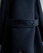 "VALENTINO" Fur collar double-breasted wool coat