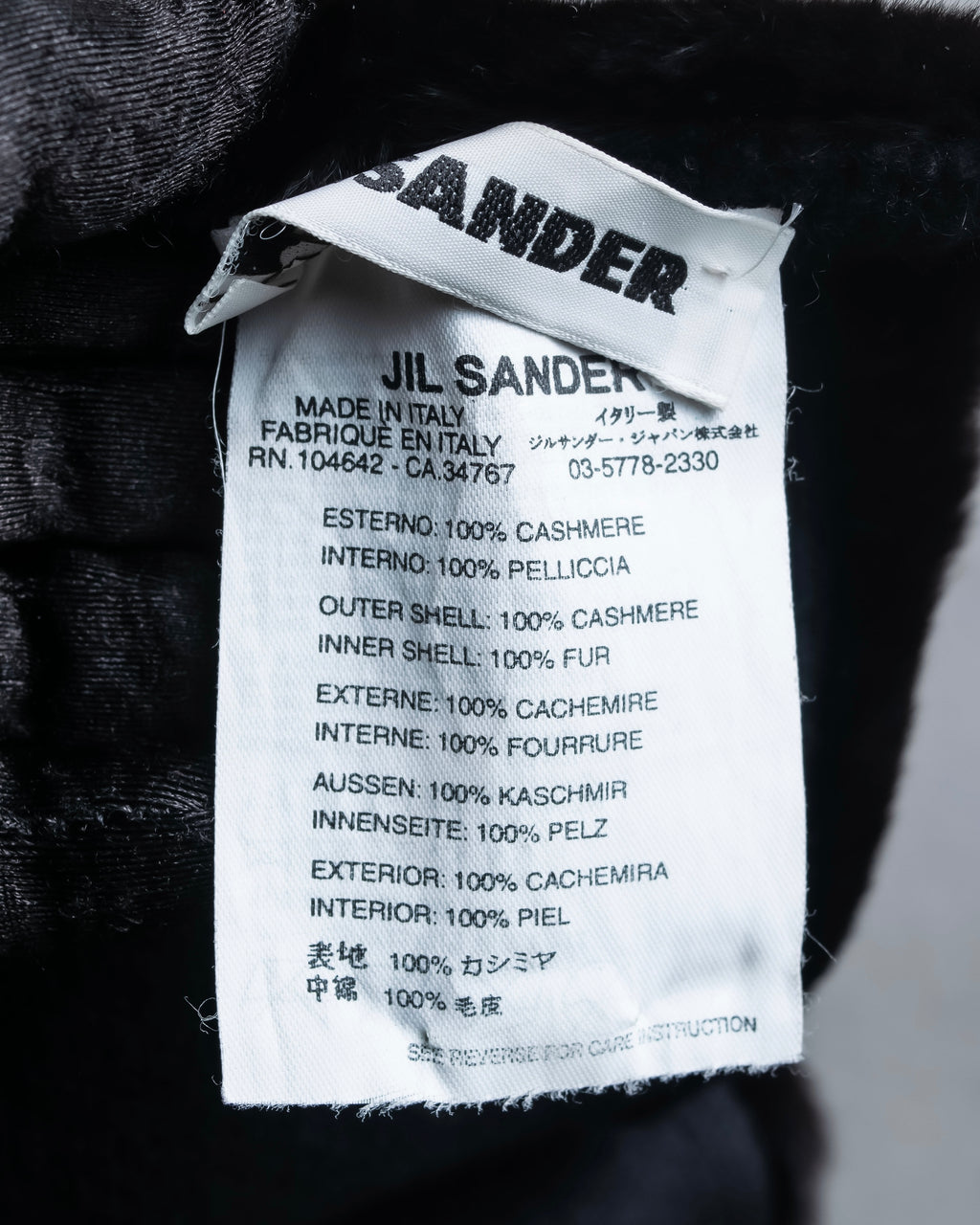 "JIL SANDER" Knit with different materials fur muffler