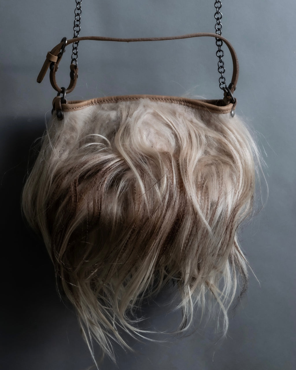 Vintage italy long fur bag