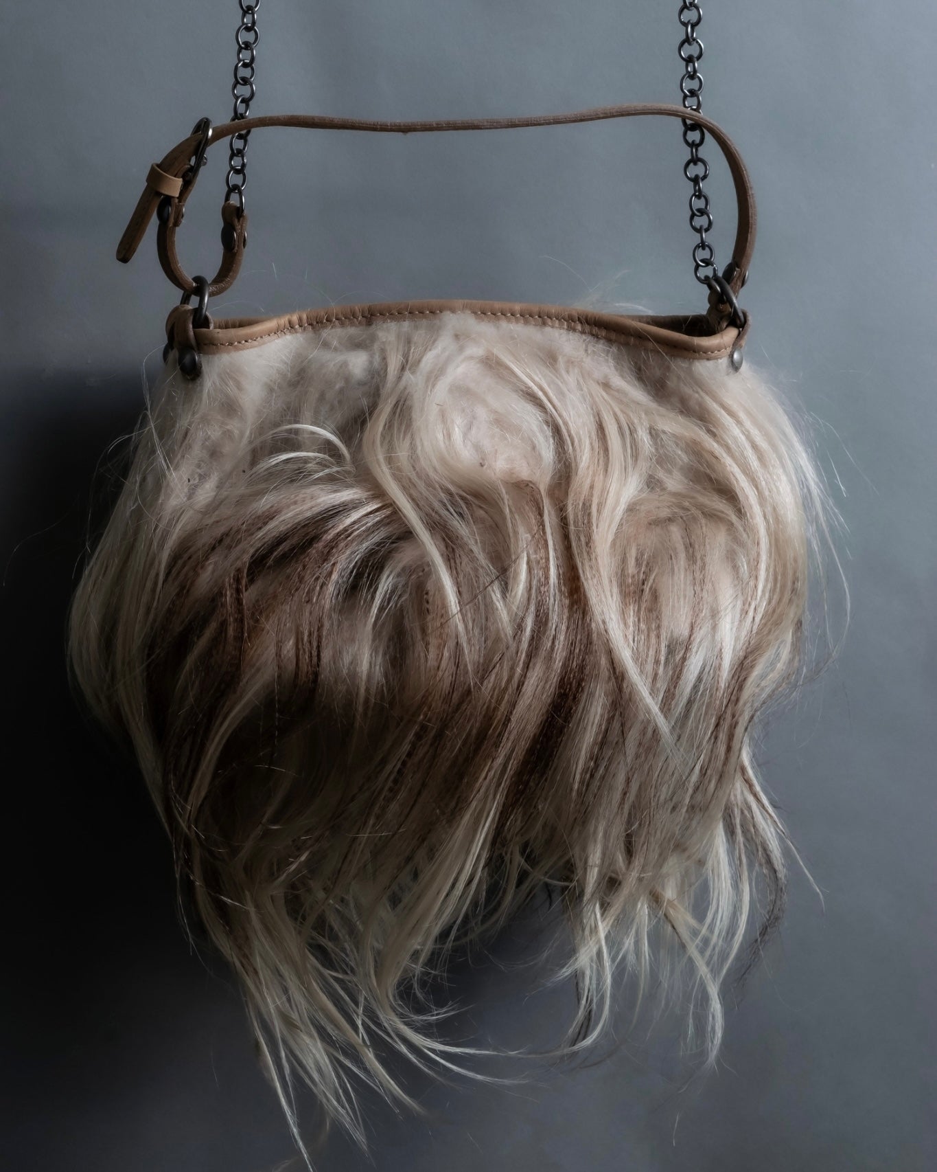 Vintage italy long fur bag