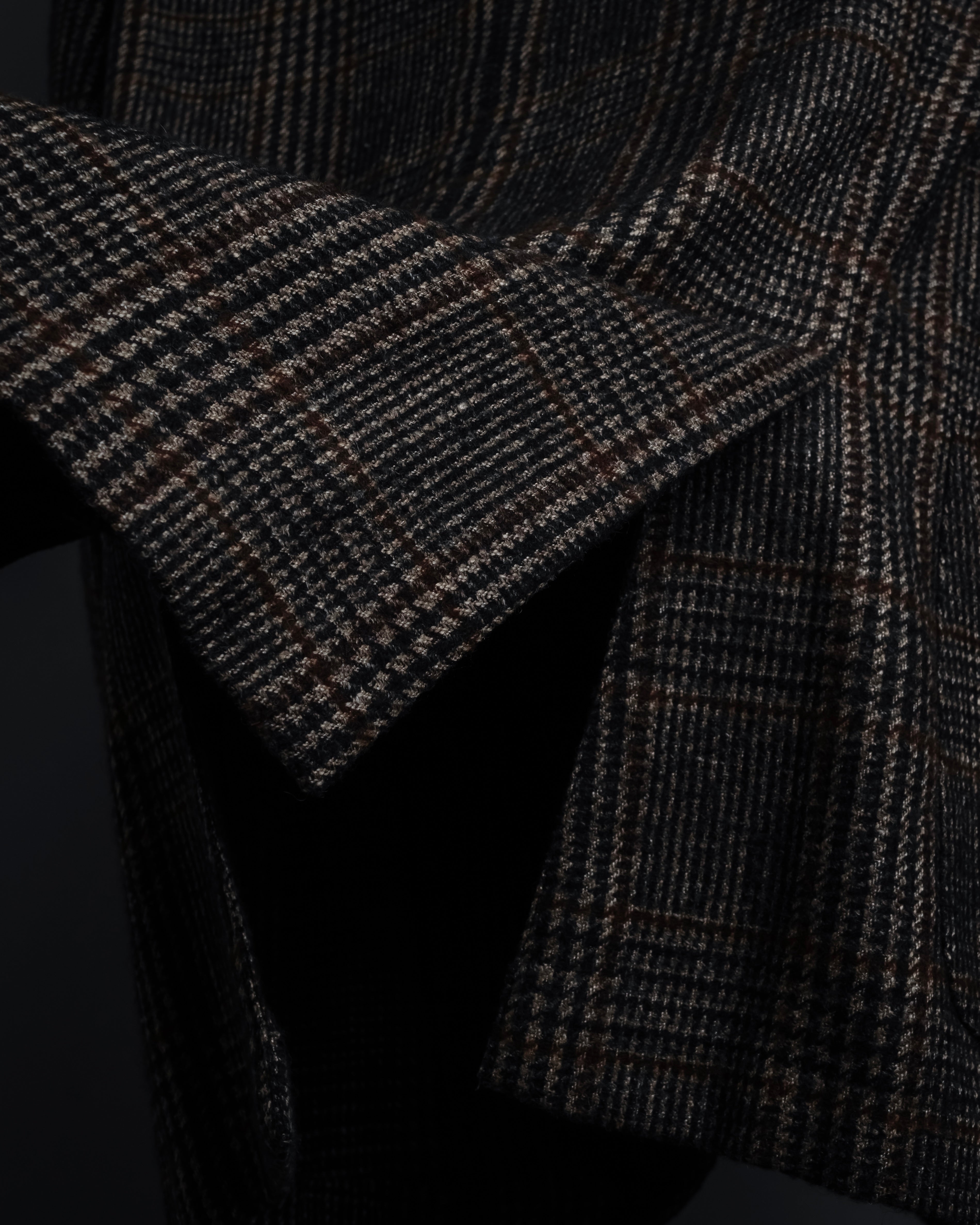 "Ernesto" Glen plaid flannel tailored jacket
