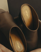 "Sergio Rossi" 10's Minimal leather mule sandals