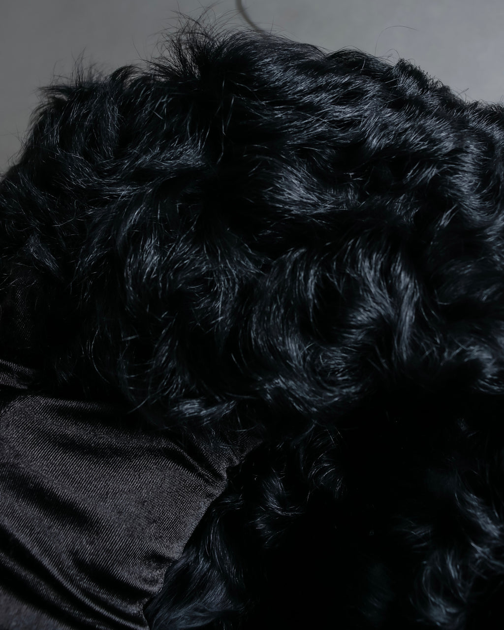 "HERMITAGE" Box silhouette double zipper fur blouson