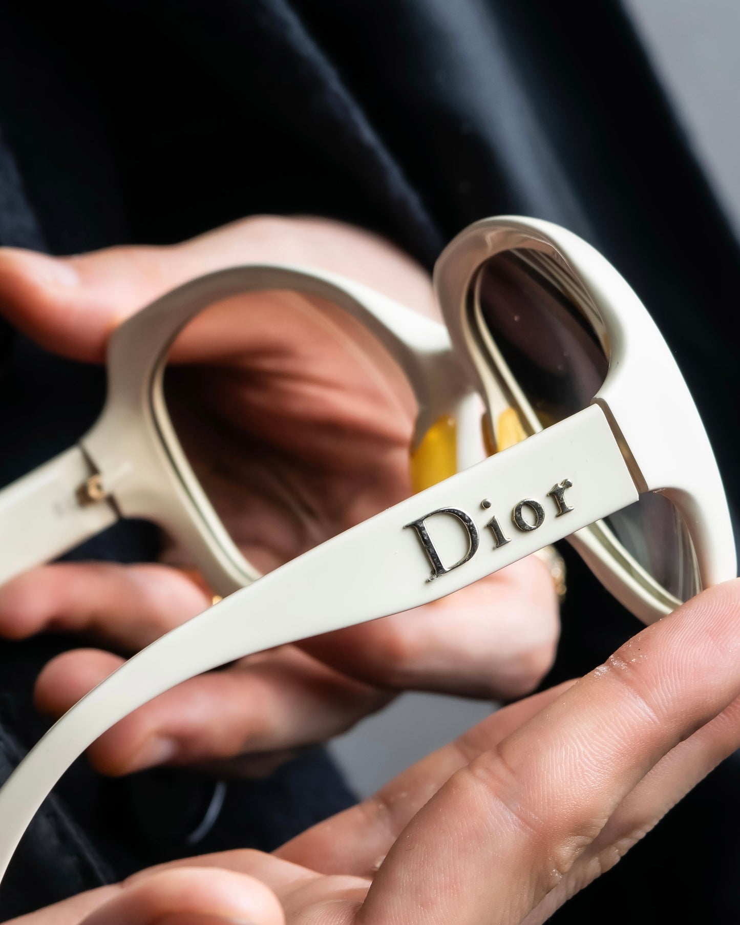 "DIOR" Butterfly frame ivory color sunglasses