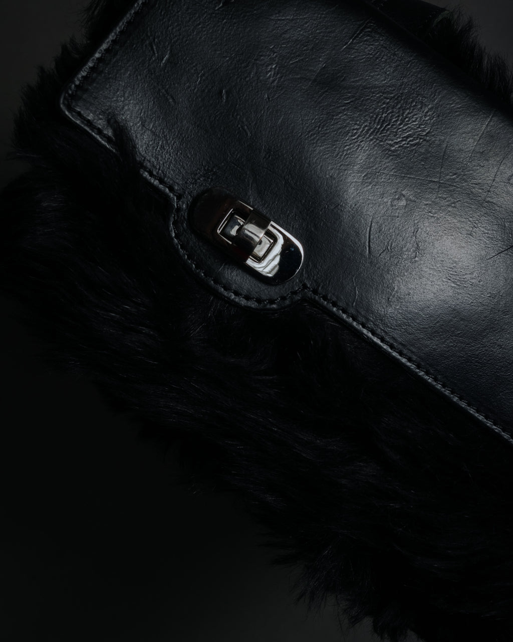 "MARNI" 2011 winter edition shearling fur shoulder bag