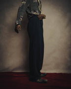 -MOOD MILLÉSIMES- 80’s-90’s black wool intuck wide trousers