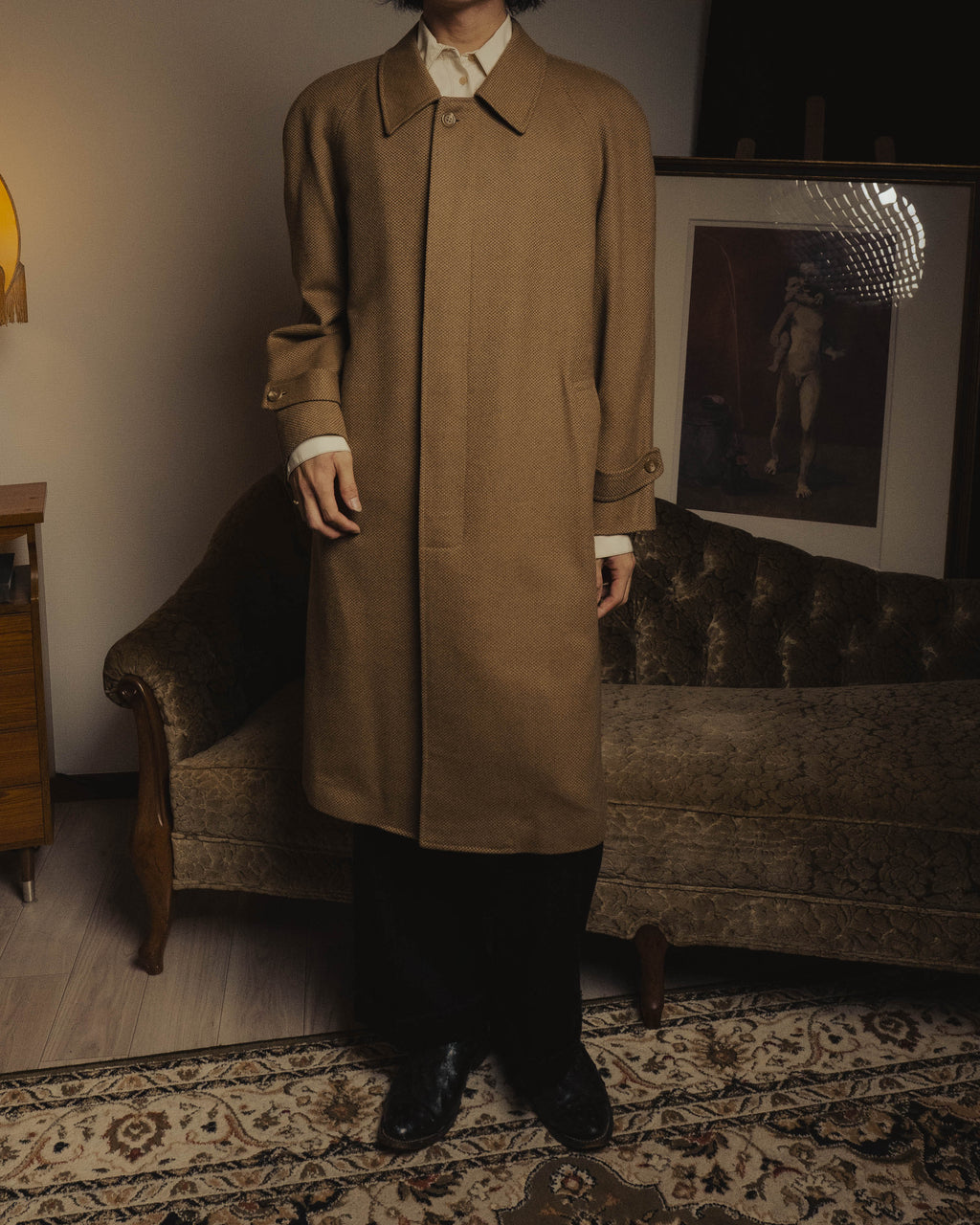 "Christian Dior" 80's-00's Classically tailored balmacaan coat