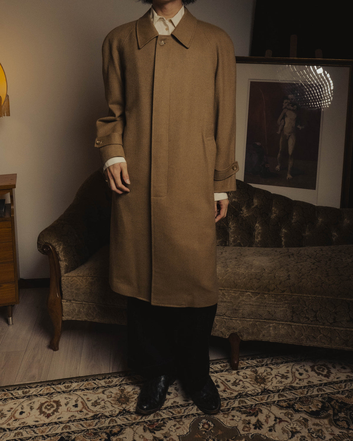 "Christian Dior" 80's-00's Classically tailored balmacaan coat
