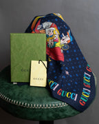 "GUCCI" Michele period Jetson collaboration silk scarf