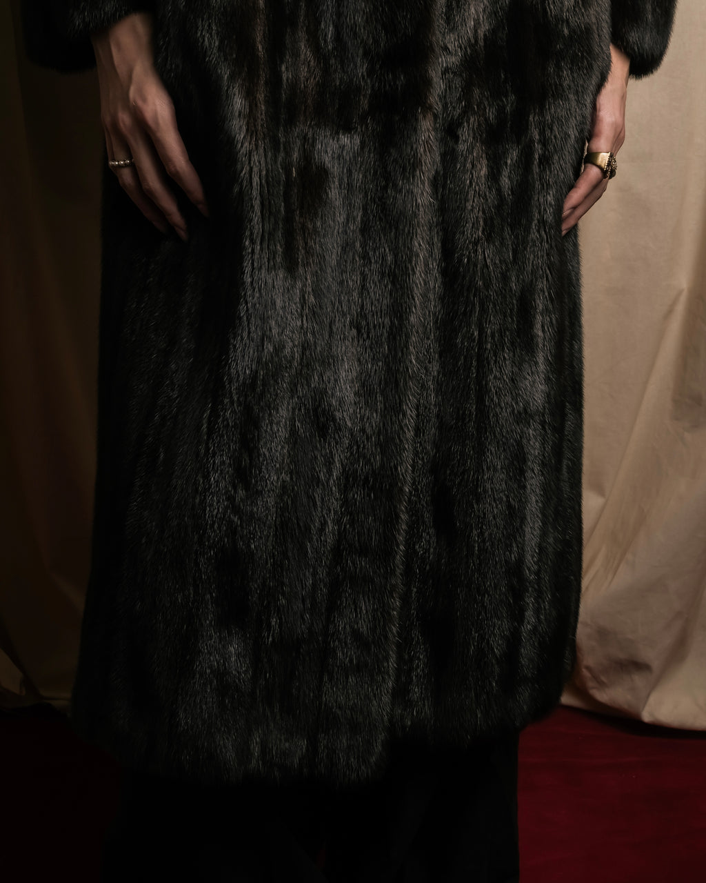 "GUCCI" Semi-custom atelier work fur long coat