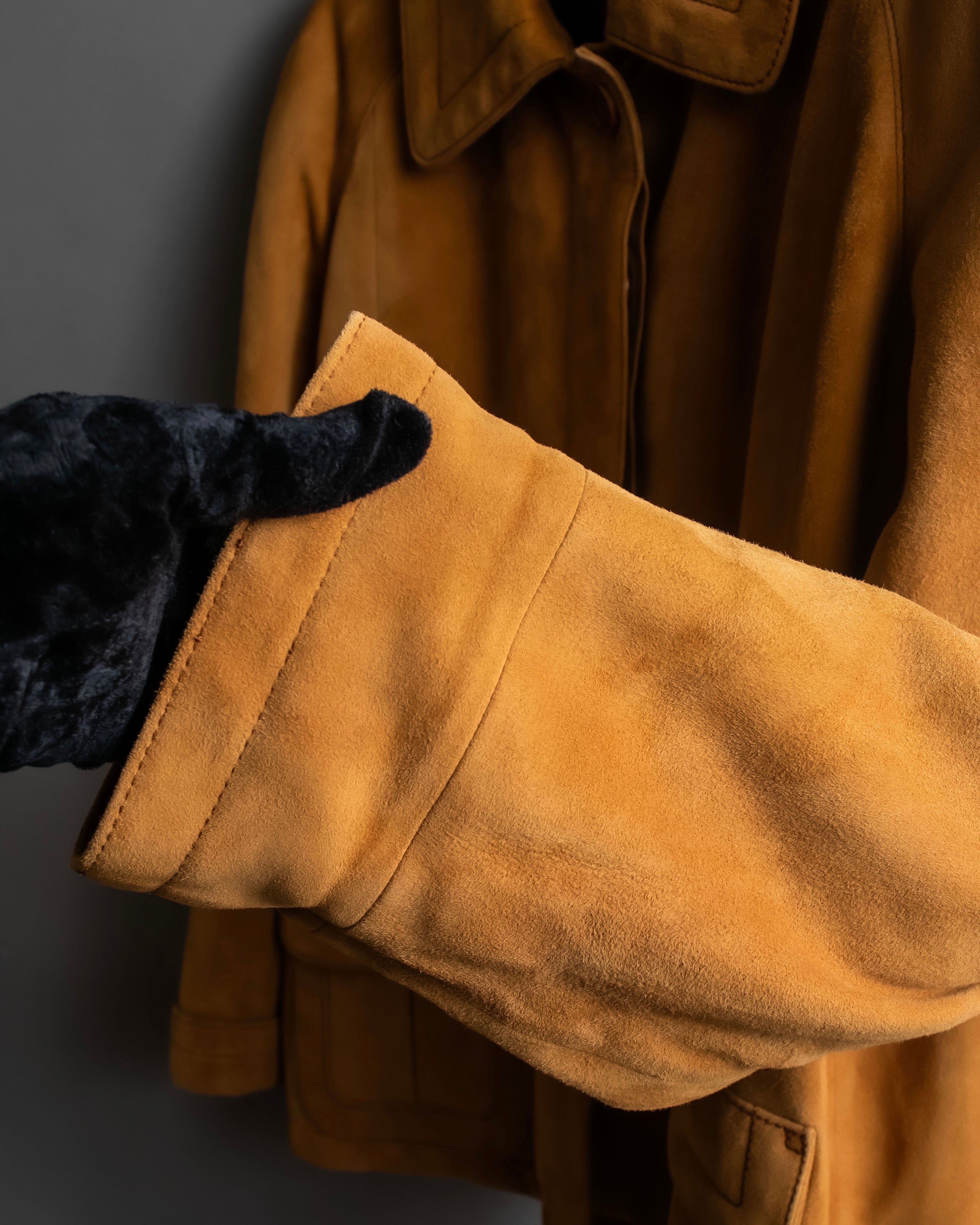 "LOEWE" Out pocket detail oversized suede jacket