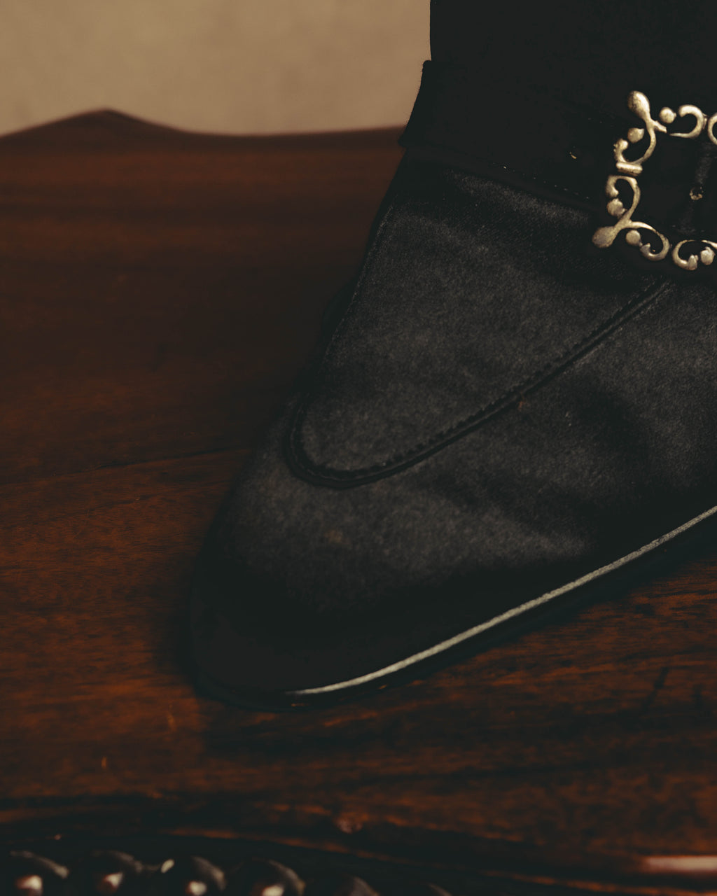 "PATRICK COX" 90's-00's Satin buckle heeled loafer pumps