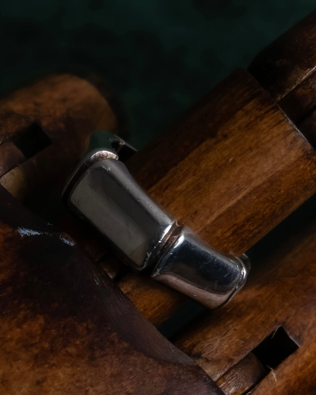 "GUCCI" Bamboo motif design silver 925 ring