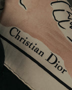 "Christian Dior" 2010's Modern surrealist trump print silk scarf