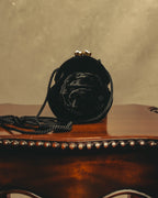 –SPECIAL– “BOTTEGA VENETA” 80’s-90’s Sculptural rose velvet kiss-lock shoulder bag