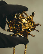 -SPECIAL- “HERMÈS” 90’s Sun face sculptural pendant necklace