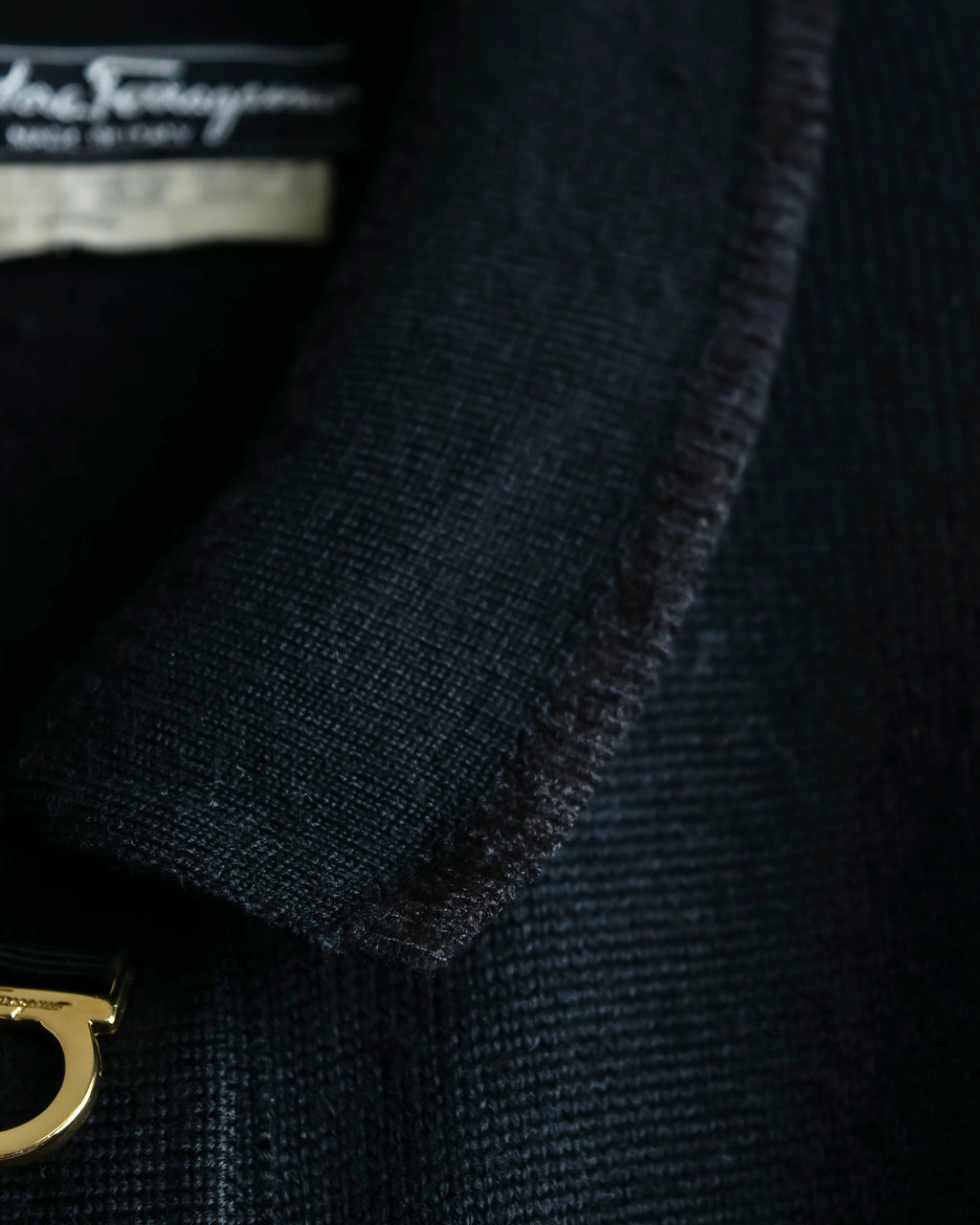 "Salvatore Ferragamo" Gancini design rayon mix cardigan