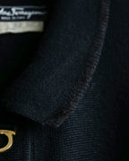 "Salvatore Ferragamo" Gancini design rayon mix cardigan