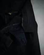 “FENDI” 90’s-00’s Sculpted V-back wide-leg trousers