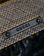 "GUCCI" Bamboo essence horizontal leather handbag